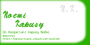 noemi kapusy business card