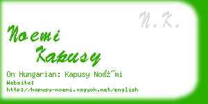 noemi kapusy business card